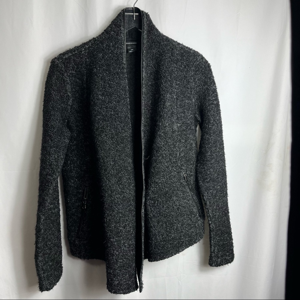 Club Monaco Waterfall Front Knit Blazer top size small 1064